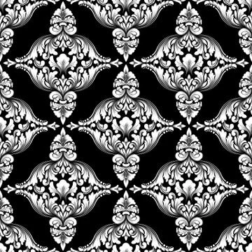 Vector damask seamless pattern background. Classical luxury old fashioned dam Stock Illustration