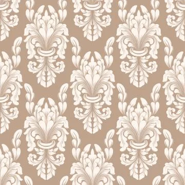 Vector damask seamless pattern background. Classical luxury old fashioned dam Stock Illustration