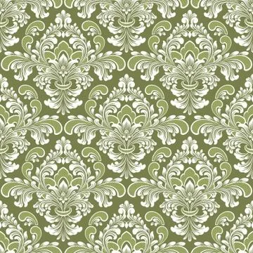 Vector damask seamless pattern background. Classical luxury old fashioned damask Illustrazione stock
