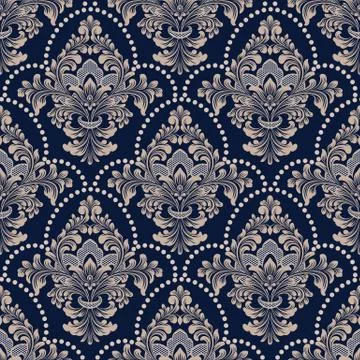Vector damask seamless pattern background. Classical luxury old fashioned damask Stock Illustration