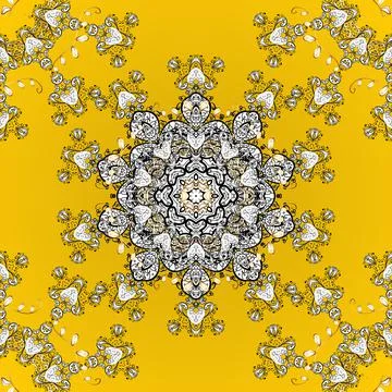 Vector damask seamless pattern background. Seamless texture for wallpapers. Exqu Stock Illustration