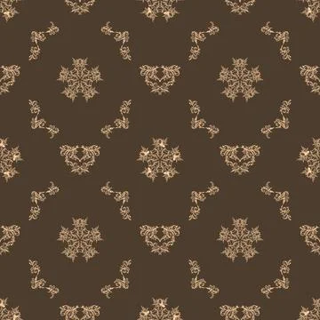 Vector damask seamless pattern background, elegant luxury texture for wallp.. Stock Illustration