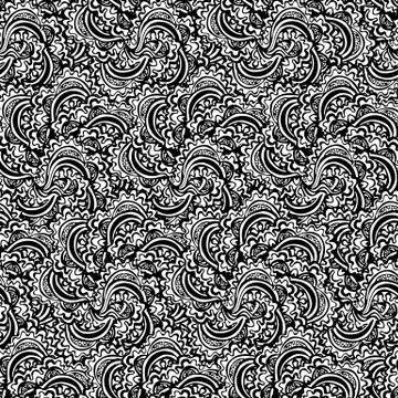 Vector damask seamless pattern element. Stock Illustration