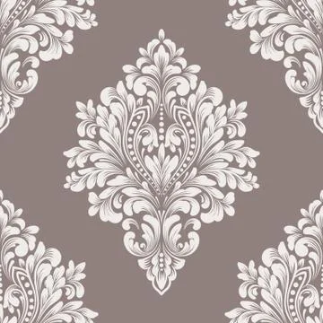 Vector damask seamless pattern element. Classical luxury old fashioned damask Stock Illustration
