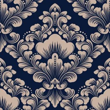 Vector damask seamless pattern element. Classical luxury old fashioned damask Stock Illustration