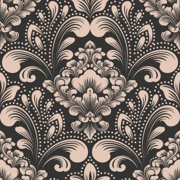 Vector damask seamless pattern element. Classical luxury old fashioned damask Stock Illustration