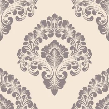 Vector damask seamless pattern element. Classical luxury old fashioned damask 스톡 일러스트