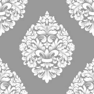 Vector damask seamless pattern element. Classical luxury old fashioned damask Stock Illustration