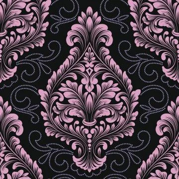 Vector damask seamless pattern element. Classical luxury old fashioned damask Illustrazione stock