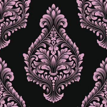 Vector damask seamless pattern element. Classical luxury old fashioned damask 스톡 일러스트