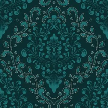 Vector damask seamless pattern element. Classical luxury old fashioned damask Illustrazione stock