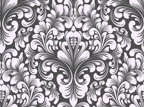 Vector damask seamless pattern element. Classical luxury old fashioned damask Illustrazione stock
