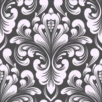 Vector damask seamless pattern element. Classical luxury old fashioned damask 스톡 일러스트