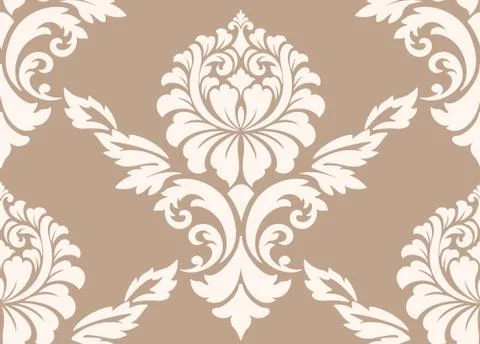 Vector damask seamless pattern element. Classical luxury old fashioned damask Illustrazione stock