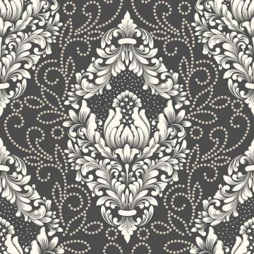 Vector damask seamless pattern element. Classical luxury old fashioned damask Stock Illustration