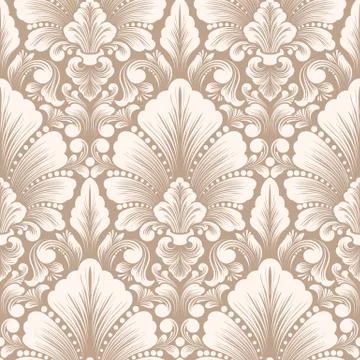 Vector damask seamless pattern element. Classical luxury old fashioned damask Illustrazione stock