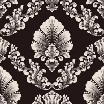 Vector damask seamless pattern element. Classical luxury old fashioned damask Stock Illustration