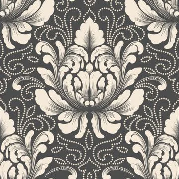 Vector damask seamless pattern element. Classical luxury old fashioned damask Stock Illustration