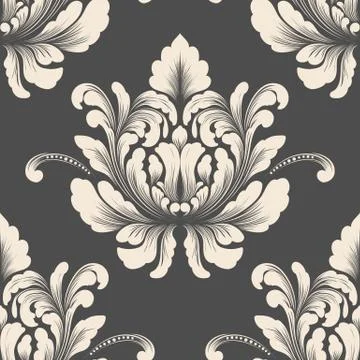 Vector damask seamless pattern element. Classical luxury old fashioned damask Illustrazione stock