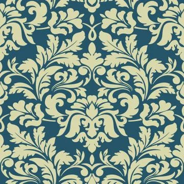 Vector damask seamless pattern element. Classical luxury old fashioned damask 스톡 일러스트