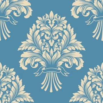 Vector damask seamless pattern element. Classical luxury old fashioned damask Stock Illustration