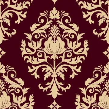 Vector damask seamless pattern element. Classical luxury old fashioned damask Illustrazione stock