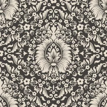 Vector damask seamless pattern element. Classical luxury old fashioned damask Stock Illustration