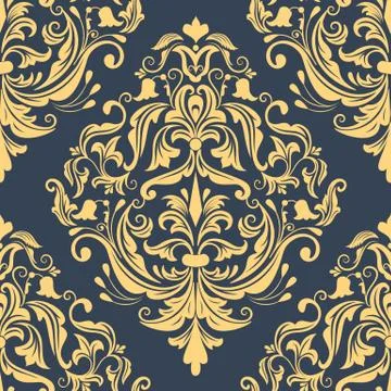 Vector damask seamless pattern element. Classical luxury old fashioned damask Illustrazione stock