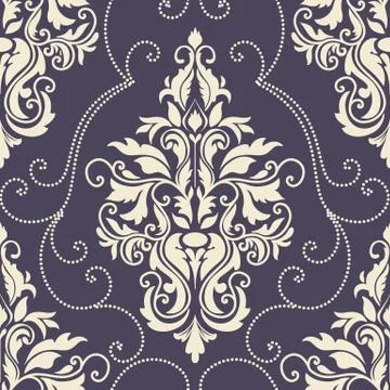 Vector damask seamless pattern element. Classical luxury old fashioned damask Stock Illustration
