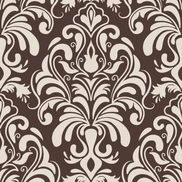 Vector damask seamless pattern element. Classical luxury old fashioned damask Illustrazione stock