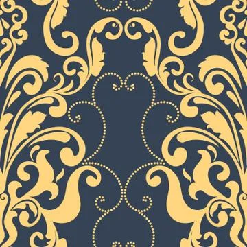 Vector damask seamless pattern element. Classical luxury old fashioned damask Stock Illustration