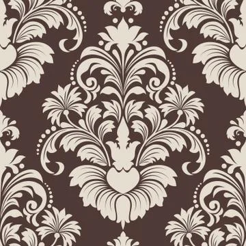 Vector damask seamless pattern element. Classical luxury old fashioned damask Illustrazione stock