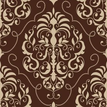 Vector damask seamless pattern element. Classical luxury old fashioned damask Stock Illustration