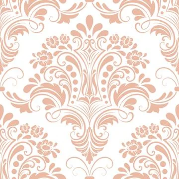 Vector damask seamless pattern element. Classical luxury old fashioned damask Stockillustratie