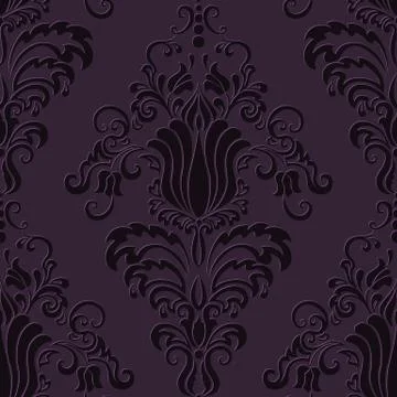 Vector damask seamless pattern element. Classical luxury old fashioned damask Illustrazione stock