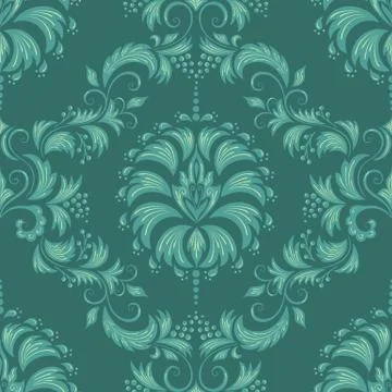 Vector damask seamless pattern element. Classical luxury old fashioned damask Stock Illustration