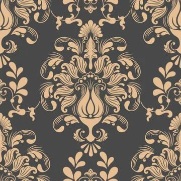 Vector damask seamless pattern element. Classical luxury old fashioned damask 스톡 일러스트