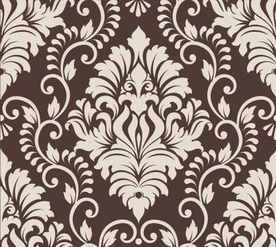 Vector damask seamless pattern element. Classical luxury old fashioned damask Illustrazione stock
