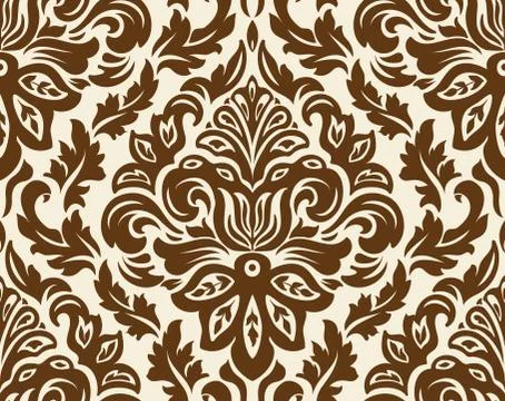 Vector damask seamless pattern element. Classical luxury old fashioned damask Illustrazione stock