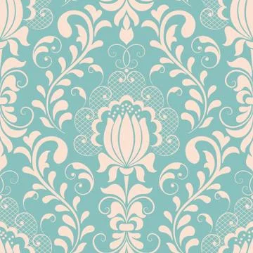 Vector damask seamless pattern element. Classical luxury old fashioned damask 스톡 일러스트