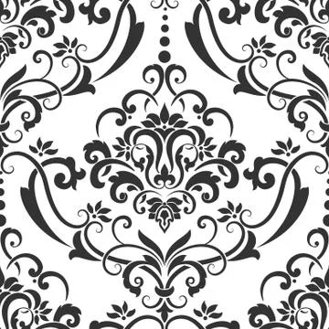 Vector damask seamless pattern element. Classical luxury old fashioned damask Stock Illustration