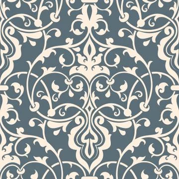 Vector damask seamless pattern element. Classical luxury old fashioned damask Illustrazione stock