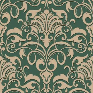 Vector damask seamless pattern element. Classical luxury old fashioned damask Illustrazione stock