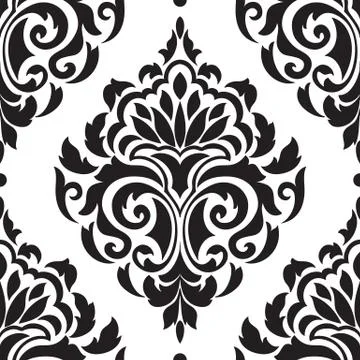Vector damask seamless pattern element. Classical luxury old fashioned damask Stock Illustration