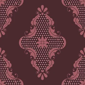 Vector damask seamless pattern element. Classical luxury old fashioned damask 스톡 일러스트