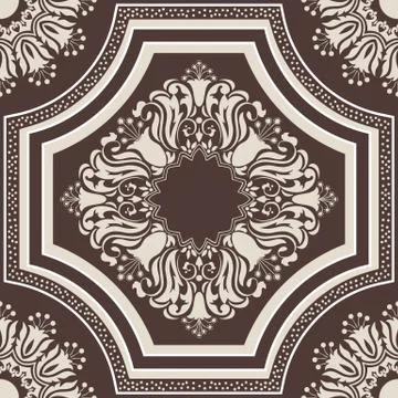 Vector damask seamless pattern element. Classical luxury old fashioned damask Illustrazione stock