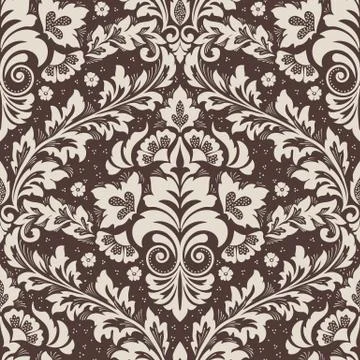 Vector damask seamless pattern element. Classical luxury old fashioned damask 스톡 일러스트