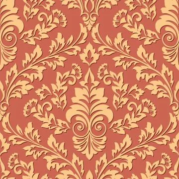 Vector damask seamless pattern element. Classical luxury old fashioned damask 스톡 일러스트