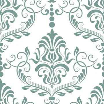 Vector damask seamless pattern element. Classical luxury old fashioned damask Illustrazione stock