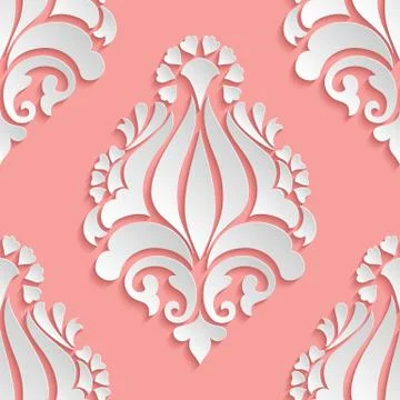 Vector damask seamless pattern element. Elegant luxury texture for wallpapers Stock Illustration